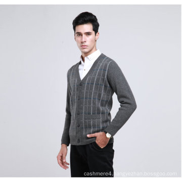 Yak Wool/Cashmere V Neck Cardigan Long Sleeve Sweater/Clothing/Garment/Knitwear